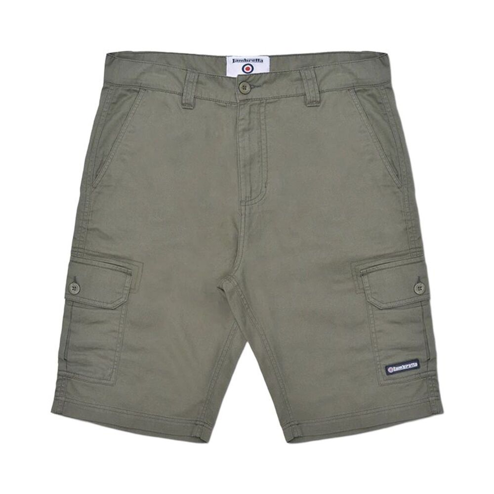 Lambretta Mens SS24 Cargo Shorts / Khaki Green